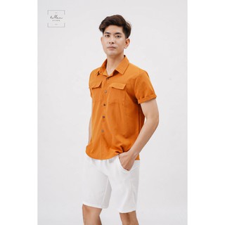 Áo Sơ Mi Nam Cổ Bẻ Dáng Hàn Quốc Áo Ngắn Tay Nam có cổ túi hộp AD18