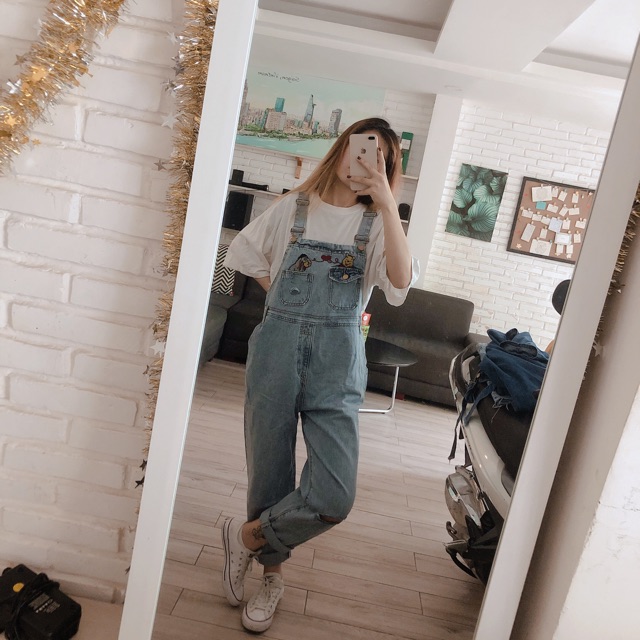 Quần yếm Jeans Pooh - Donkey