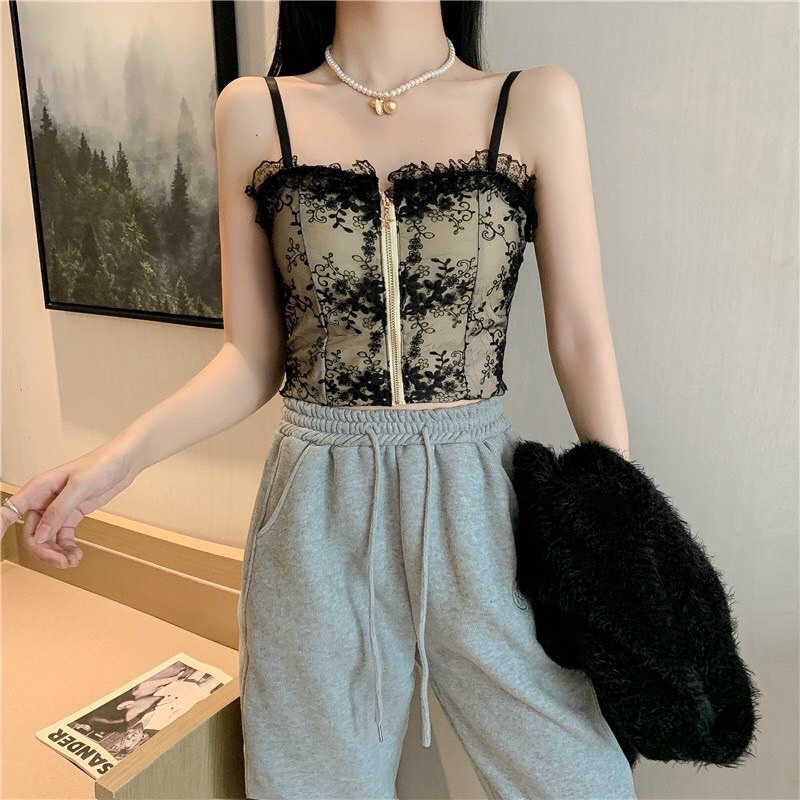 Áo bra ren khoá kéo hàng cao cấp