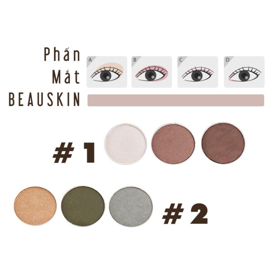 Phấn Mắt Beauskin 3 Ô Màu Siêu Mịn Code Black Girl Crush Eye Shadow - Hàn Quốc