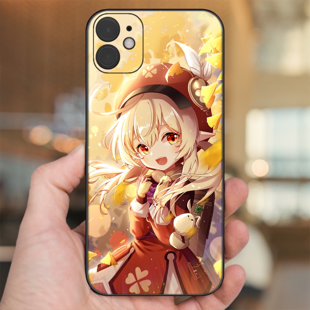 Ốp lưng iPhone 11 dẻo đen cạnh vuông in hình Klee Genshin Impact