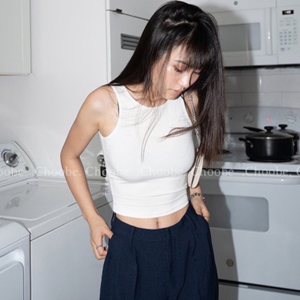 Áo croptop nữ C03 sát nách  kiểu ôm body tank top vải cotton co giãn tốt