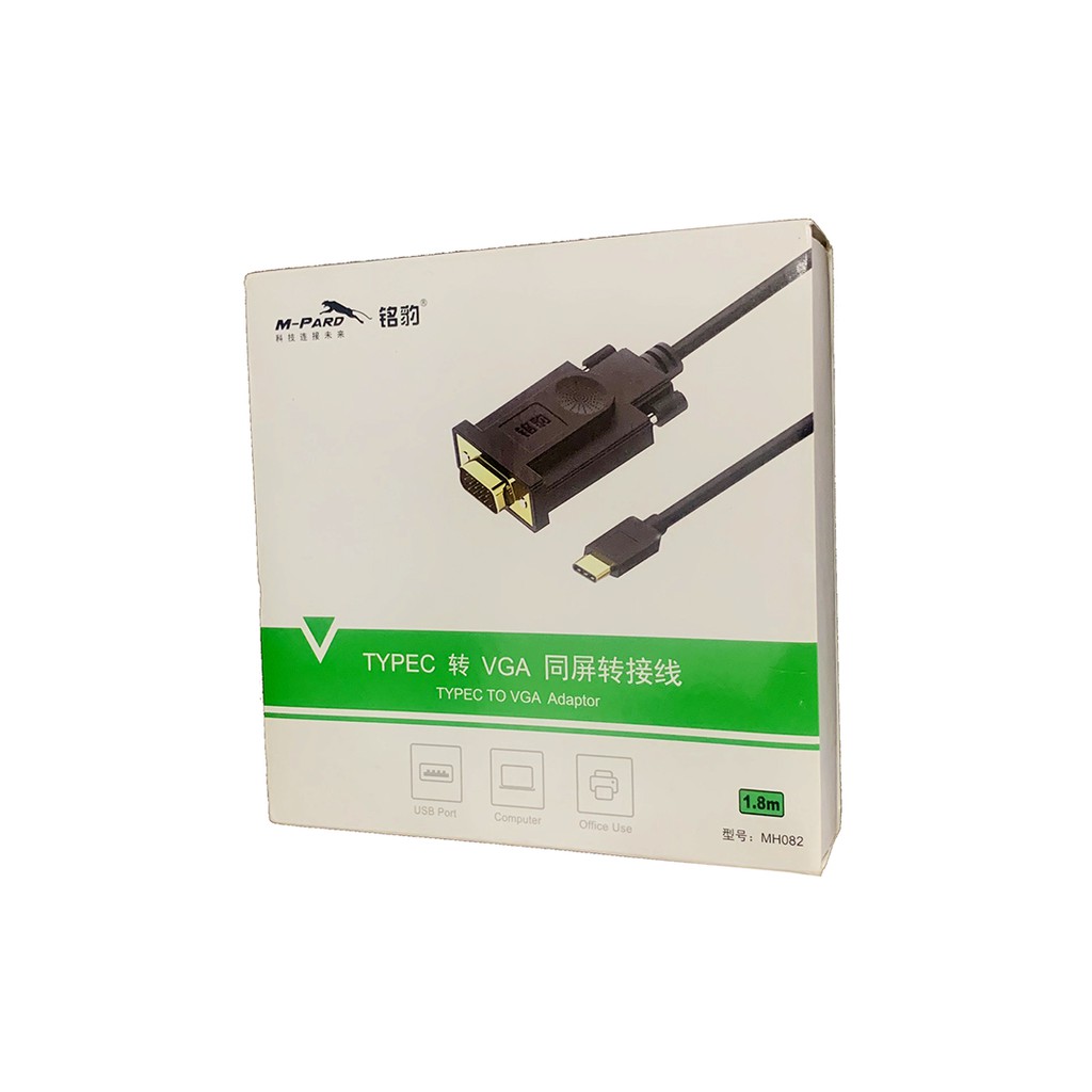 Cáp Type C -&gt;Vga 1.8m M-pard MH 082 , cáp chuyển USB type C sang Vga dài 1.8m