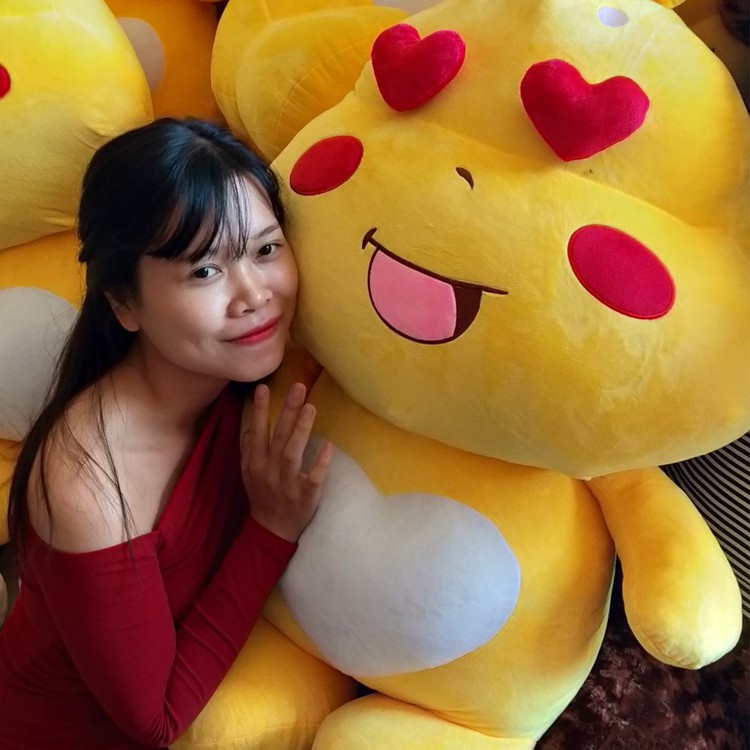 Gấu Bông Ong Vàng Quobee Thú Nhồi Bông Gối Ôm Khủng Long Ong Vàng Cute