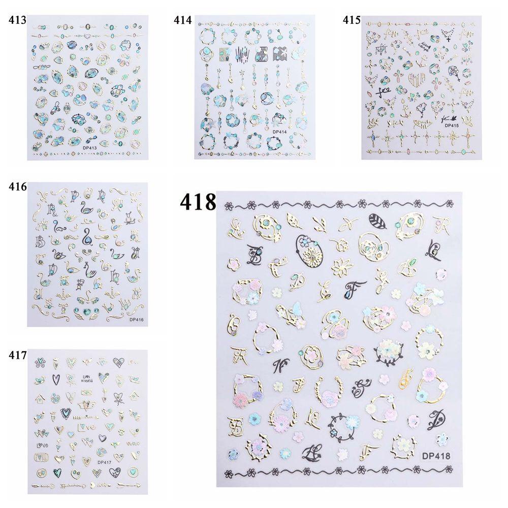 EUTUS 1 Cuộn Miếng Dán Trang Trí Móng Tay Hình Galaxy