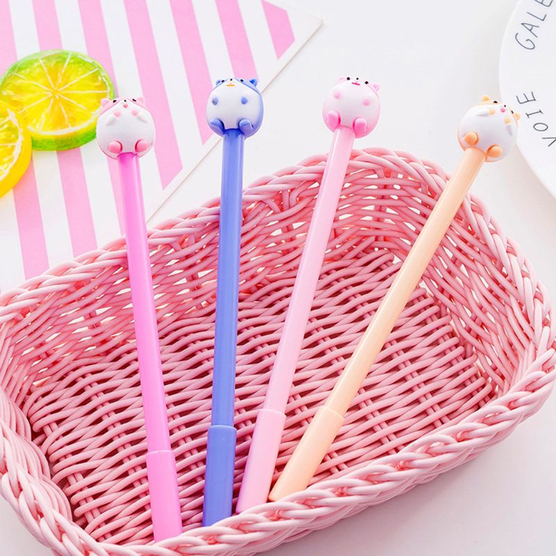 Set 4 Bút Bi Hình Chuột Hamster 0 5mm Đáng Yêu
