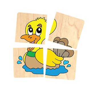 Đồ chơi gỗ Ghép hình 10 con vật | Winwintoys 64392 | Phát triển trí tưởng tượng và nhận biết các loài động vật