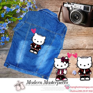 Áo khoác jean hot áo cặp kitty akn23