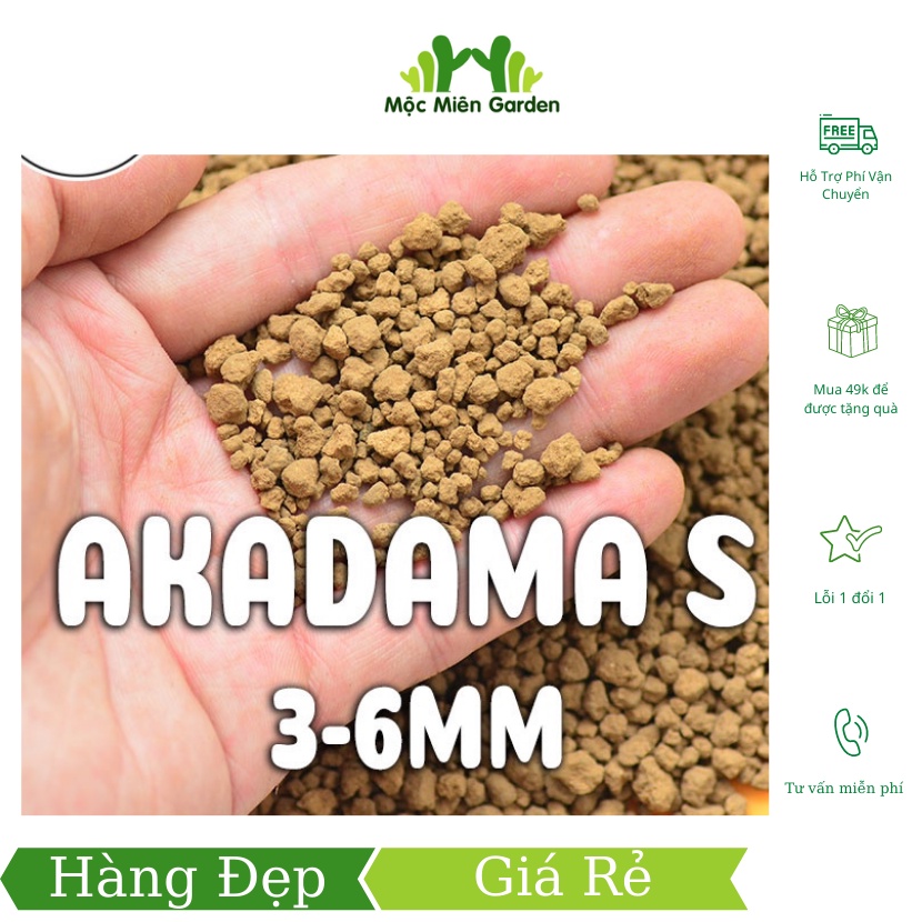 Đất trồng cây đất Akadama đất nền thủy sinh, sen đá xương rồng, bonsai Mộc Miên Garden