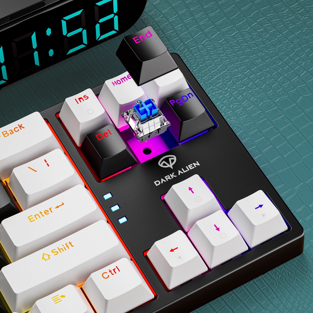 Bàn phím cơ LEAVEN k710 Pro RGB Hiệu ứng ánh sáng Đèn LED Vận chuyển trong ngày Bàn phím cơ chơi game