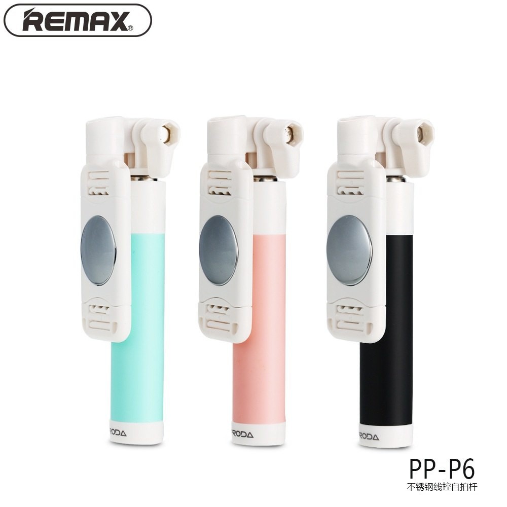 Gậy chụp ảnh tự sướng Remax P6 có gương ✔ Bảo hành Toàn Quốc