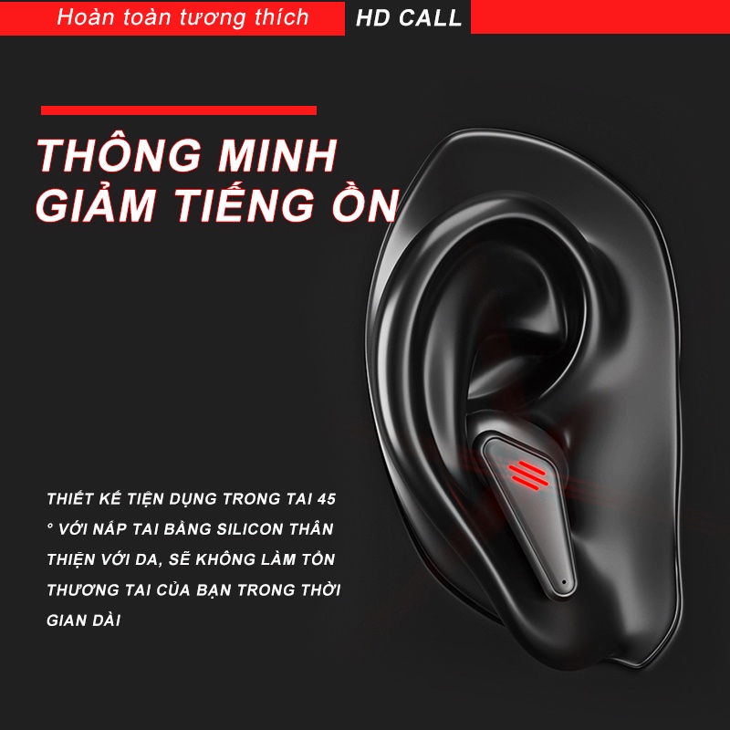 Tai nghe chơi game không dây chính hãng Bluetooth có độ trễ cực thấp bịt tai chống ồn TWS PUBG  gaming Earphones K98