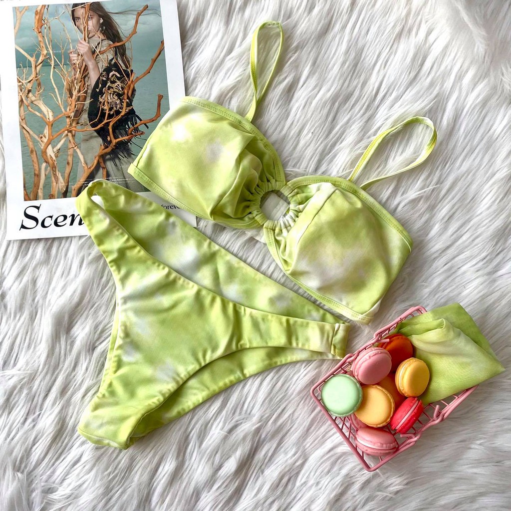 BIKINI HAI DÂY KHOEN NGỰC KÈM KHĂN,Bikini sexy bambo | BigBuy360 - bigbuy360.vn