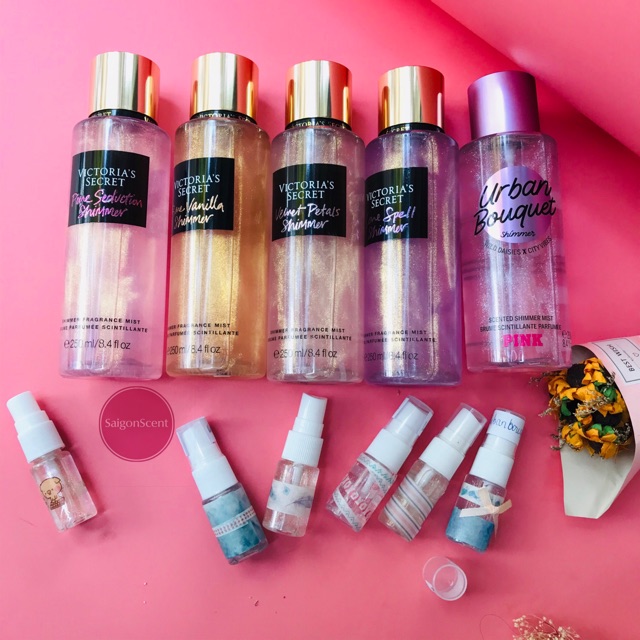 [Mã NOWSHIPVUI2 giảm 25k đơn 50k] size 10ml -Xịt thơm toàn thân Victoria’s Secret có nhũ