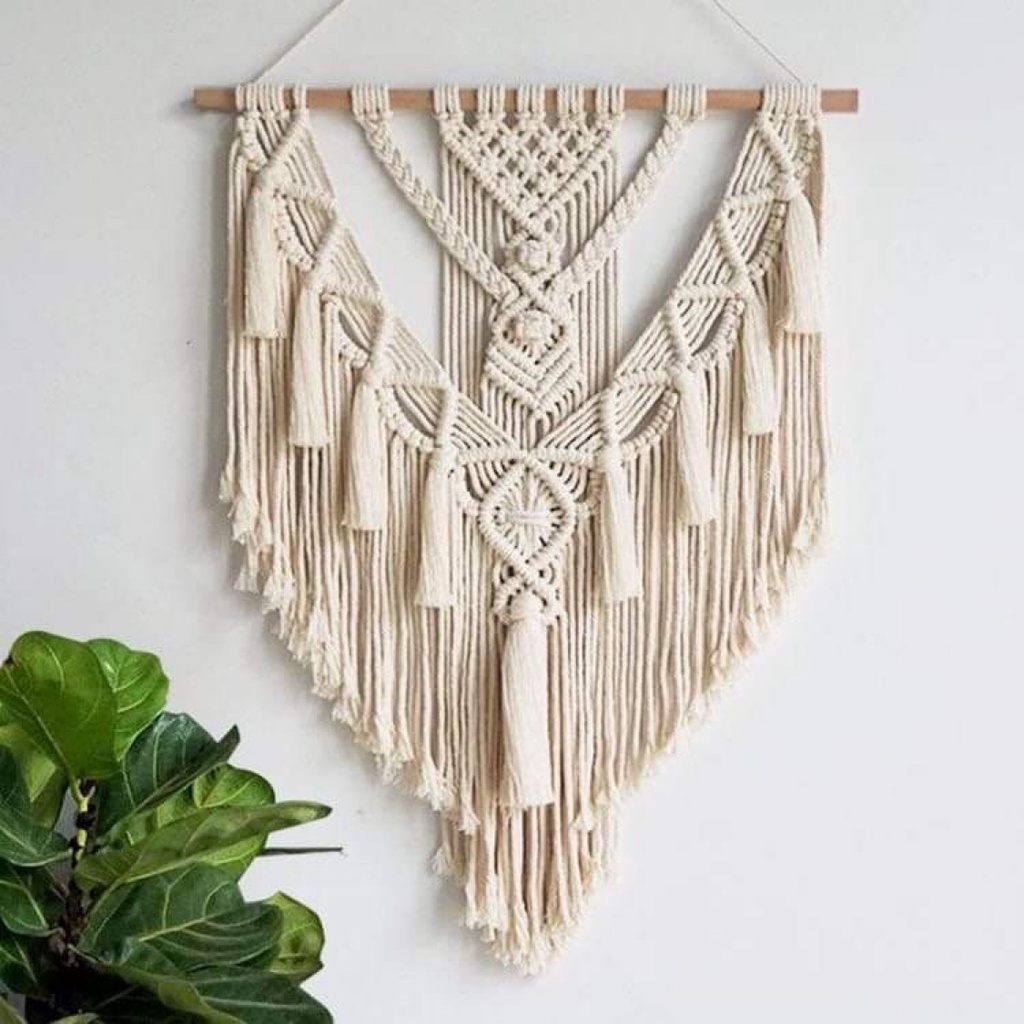 Mành macrame decor phòng ngủ