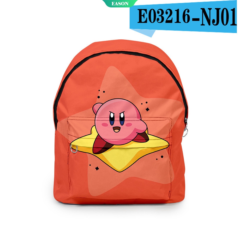 Sanrio Ba Lô Đi Học Vải Oxford In Hình Kirby 3D Màu Sắc Đáng Yêu