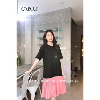 Váy Thiết Kế Cabouf Dáng Suông , Phom Rộng Chất Liệu Lụa Ngọc Bích Xếp Ly