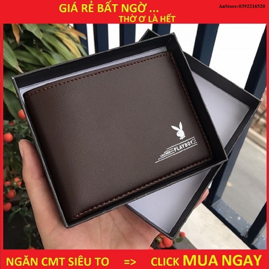 Ví Nam Playboy Nhập Khẩu Chính Hãng, Bóp Da PU Xịn Phong Cách Trẻ Sành Điệu Nam Tính Thời Trang Hàng Hiệu Cao Cấp GC9336