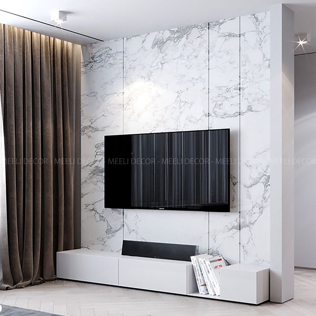 Giấy decal dán tường vân đá Meeli Decor trang trí bàn tủ quần áo sẵn keo chất liệu pvc chống thấm nước, ME13