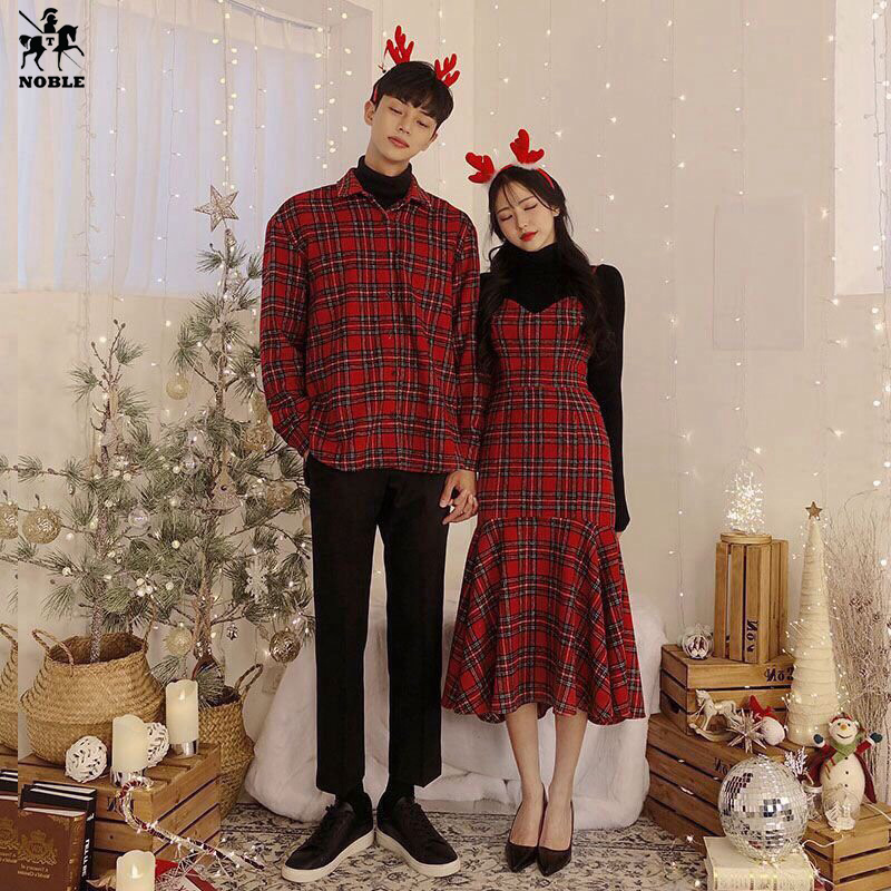 [Freeship] Set đồ đôi couple sơ mi nam, đầm dây nữ thời trang Noble cao cấp TN61 (Kèm ảnh thật)