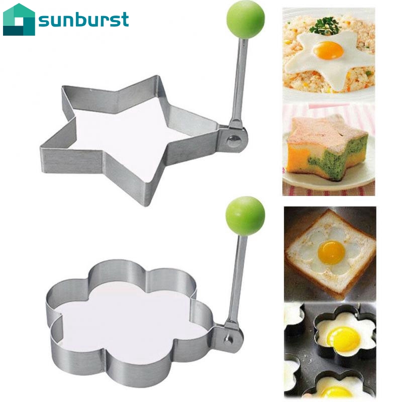Khuôn Chiên Trứng/Làm Bánh Nhiều Hình Dáng Bằng Thép Không Gỉ Chất Lượng Cao