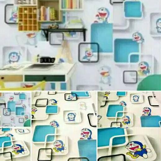 Giấy Dán Tường Hình Doraemon 3d 45x10m