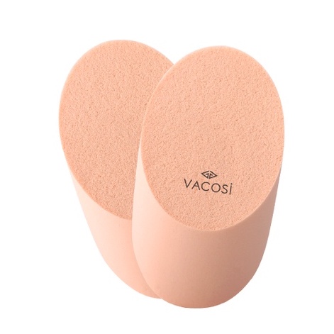 Bịch 2 Bông phấn ướt VACOSI ELLIPSE SPONGE |Bông mút trang điểm tán﻿ kem nền elip﻿ xúc xích VACOSI BP10