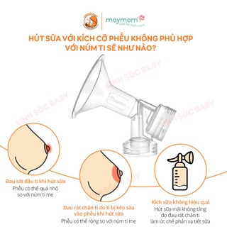 Phễu Máy hút sữa Maymom (Phễu liền cổ nối cổ hẹp)