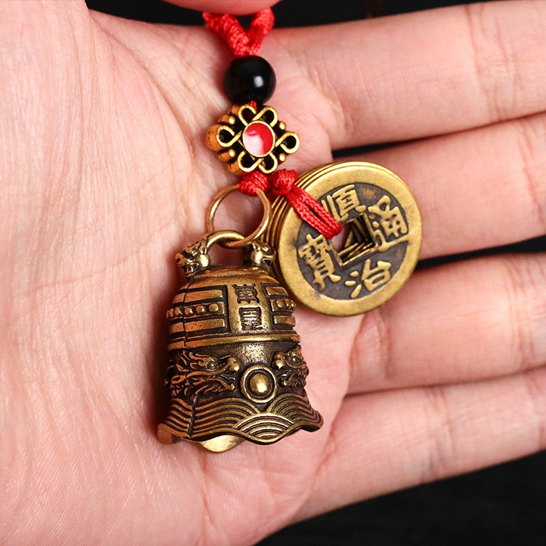 Móc Trang Trí Bằng Đồng Phong Thủy 5 Đồng Xu Chuông Cổ - Nhiều Mẫu Đa Dạng - Kiểu Dáng Độc Đáo