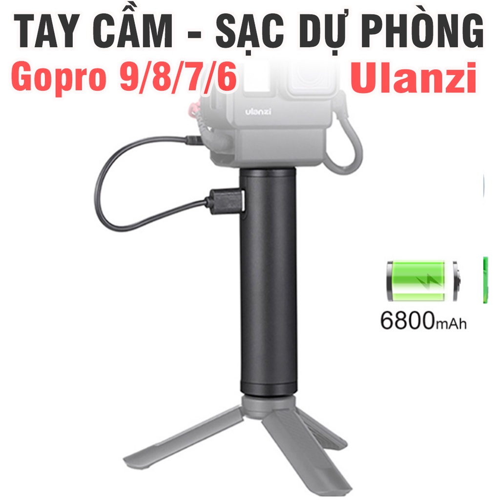 Sạc dự phòng gopro Ulanzi BG-2 dung lượng 6200mah có thể dùng cho máy ảnh, điện thoại di động và Osmo Pocket