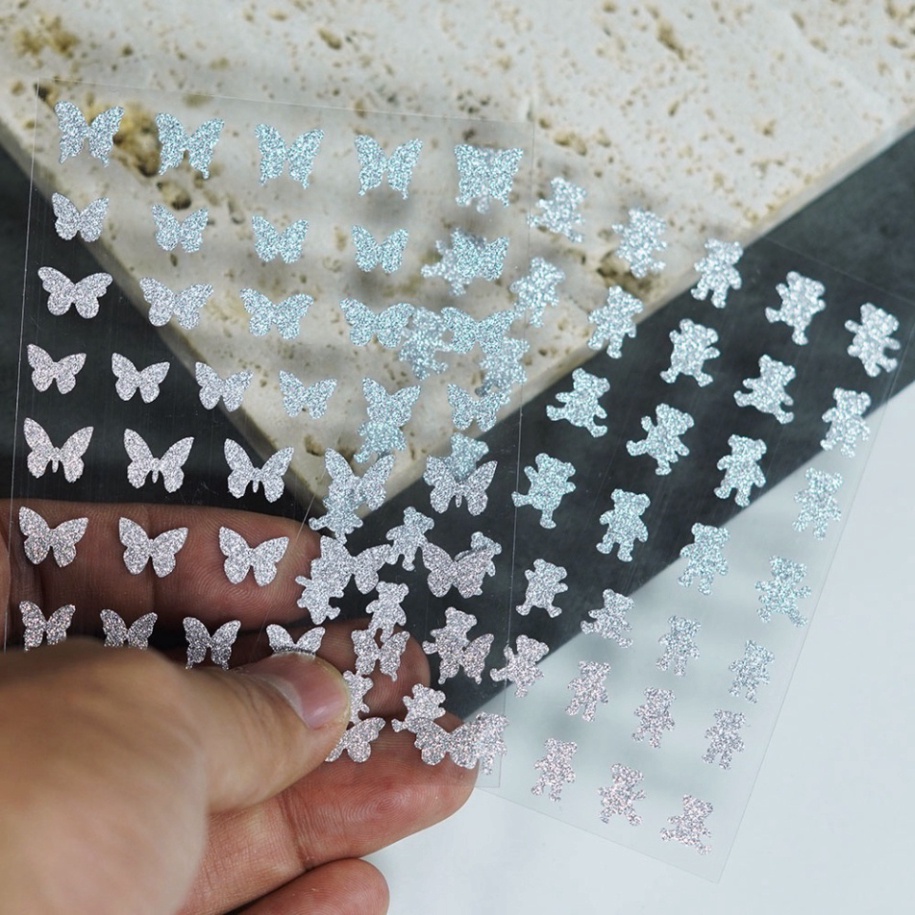 Sticker nail nhũ flash trang trí móng mi thời trang nữ theo phong cách Hàn Quốc shop hoangnam