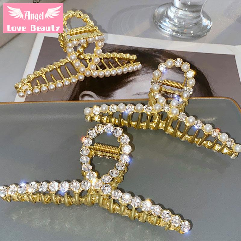 Kẹp Tóc Cỡ Lớn Bằng Kim Loại Thiết Kế Tinh Tế Phong Cách Hàn Quốc