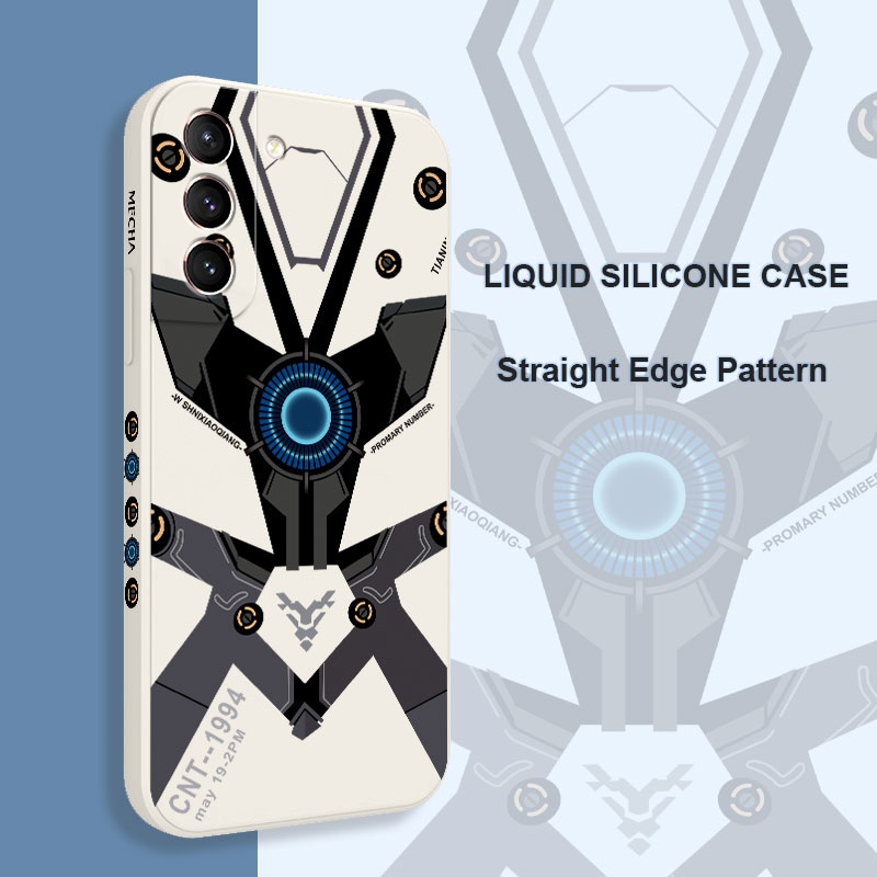 Ốp Điện Thoại Cảm Giác Chạm Thoải Mái Phong Cách Mech Cho Samsung Galaxy S21 S20 FE Ultra Plus