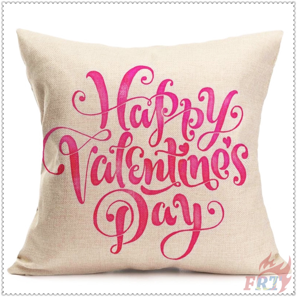 ▶ Happy Valentines Day Cushion Cover ◀ 1Pc Pillow Cover Cushion Case Sofa Bed Decorative Pillow Case