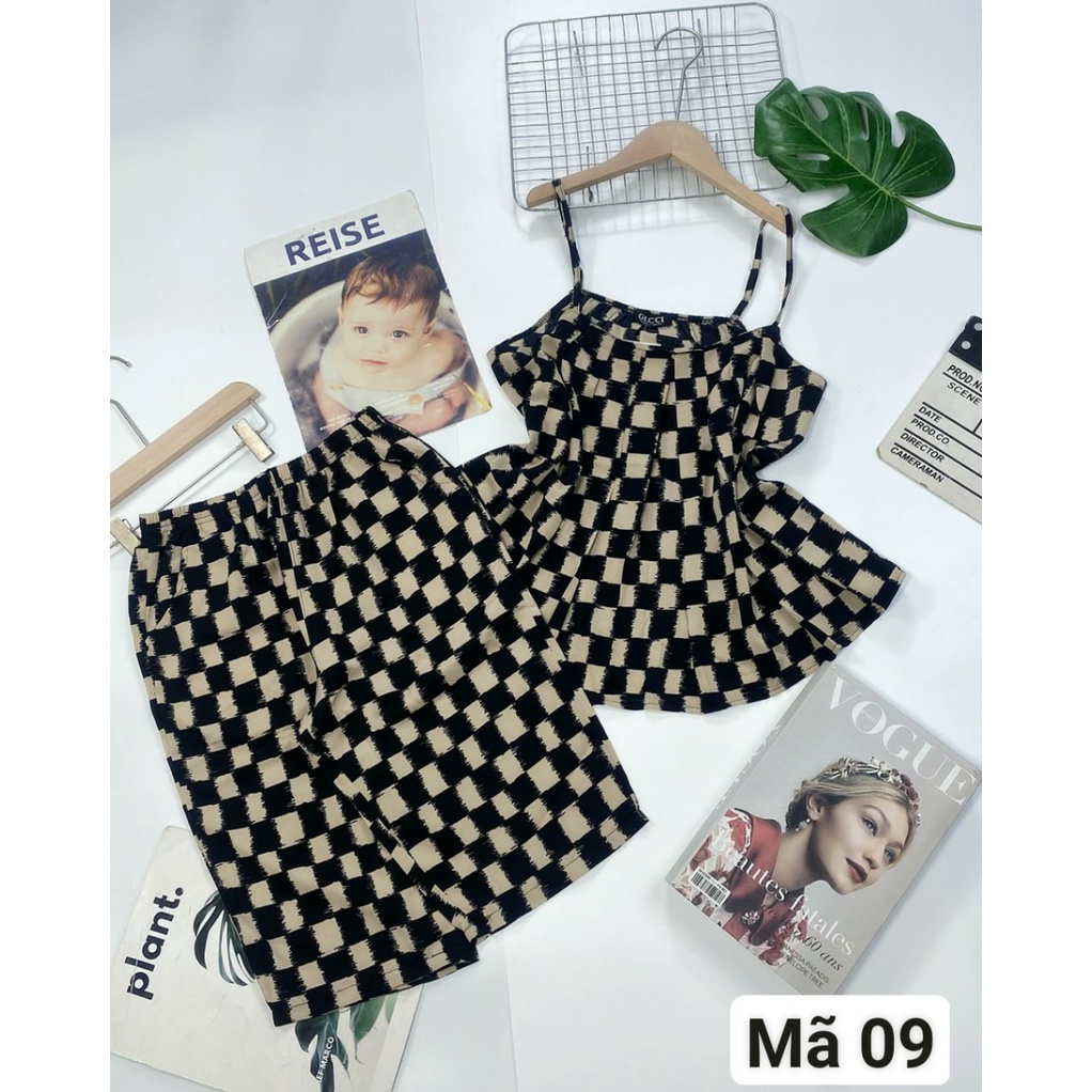 Bộ ngủ lửng nữ, đồ bộ mặc nhà nữ chất lụa mango 2 dây loại đẹp mềm mịm mặc siêu mát