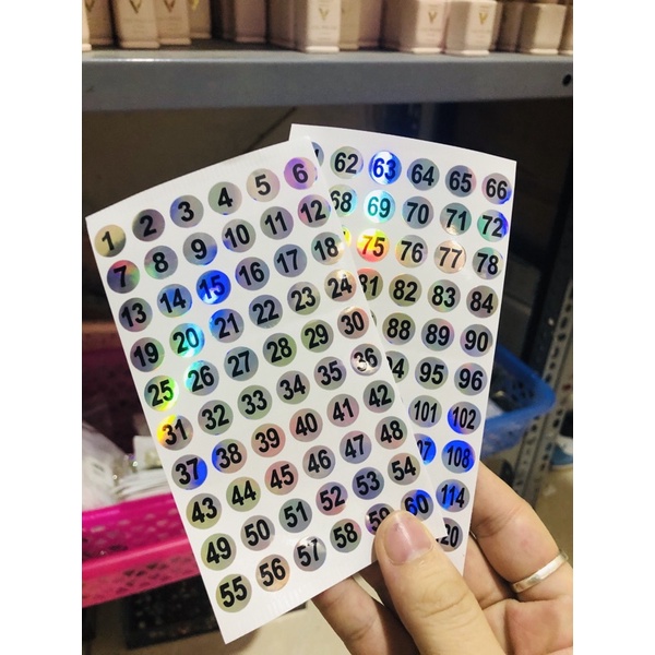 Tem Dán Mã Số Chai Sơn 1-60,61-120