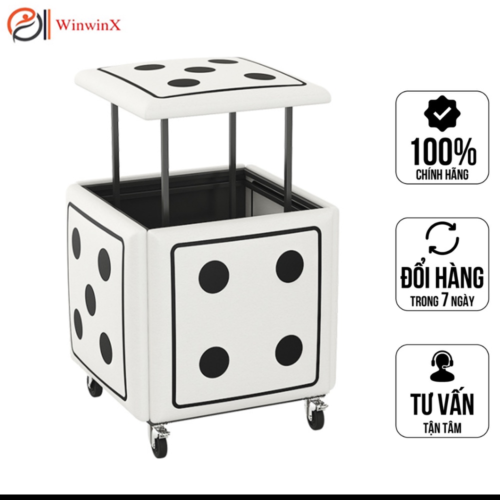 Ghế Rubik 5 trong 1, Ghế đa năng khối lập phương cao cấp, ghế đôn sofa thông minh xếp gọn có bánh xe di chuyển