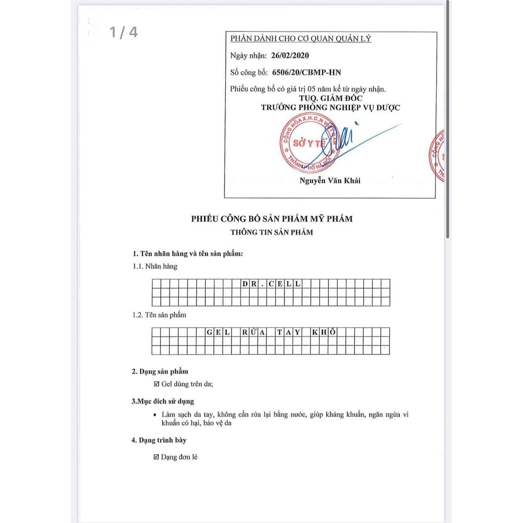 Nước Rửa Tay Khô Dr. Cell Hàn Quốc Diệt Khuẩn 99,9% Mềm Da Với Hương Trà Xanh Dịu Nhẹ | BigBuy360 - bigbuy360.vn