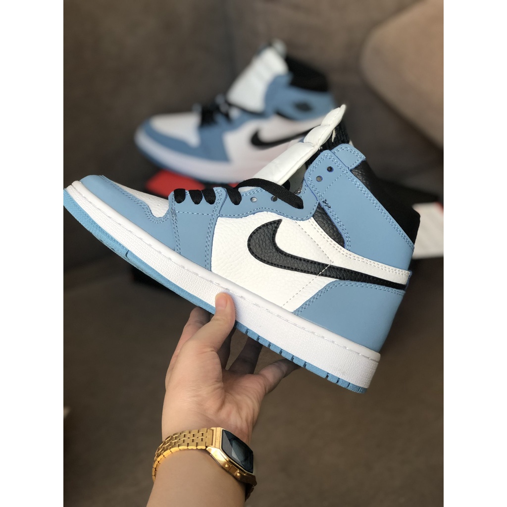 Giày Thể Thao Jordan 1 Cao Cổ , Giày JD 1 University Blue Nam Nữ Siêu Hot Full Box Bill HÀNG NEW