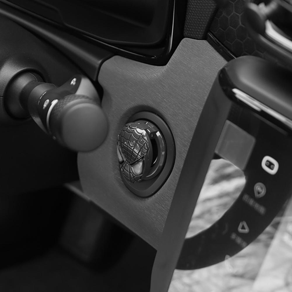 Vòng Trang Trí Nút Khởi Động Xe Hơi Họa Tiết Người Nhện Thông Dụng