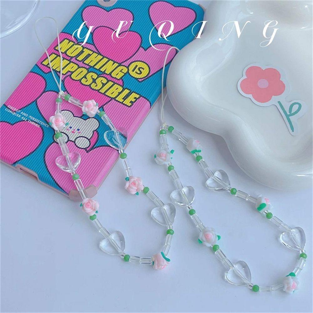 Dây Đeo Điện Thoại Xỏ Hạt Chống Thất Lạc Hình Hoa Tulip Dễ Thương