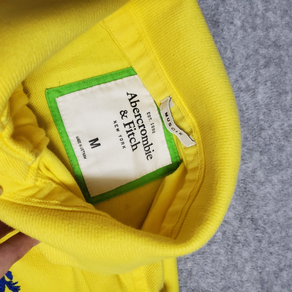 Áo thun polo Abercombie & Fitch Big Moose màu vàng B00FN55Z1Q