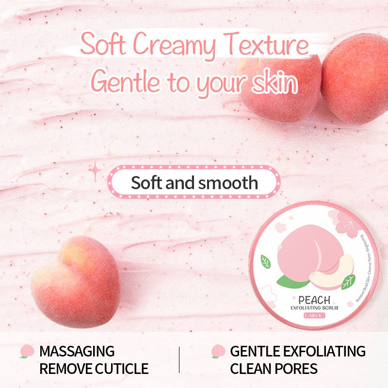 Tẩy da chết đào dành cho mặt Peach Exfoliating Scrub Laikou 90G Sena Beauty | WebRaoVat - webraovat.net.vn
