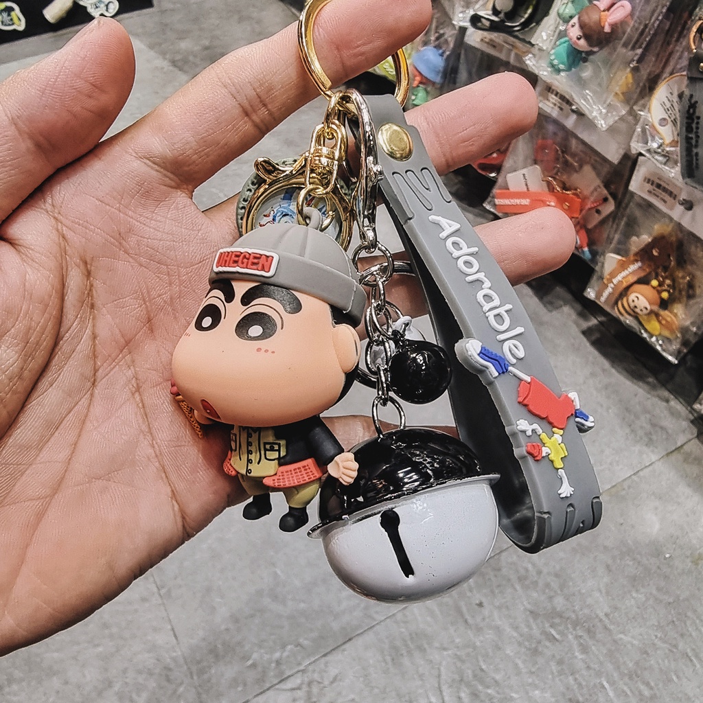 Bộ Móc Khóa Shin Siêu Dễ Thương, Đáng Yêu + Kèm Bộ Chuông, Dây Cao Cấp