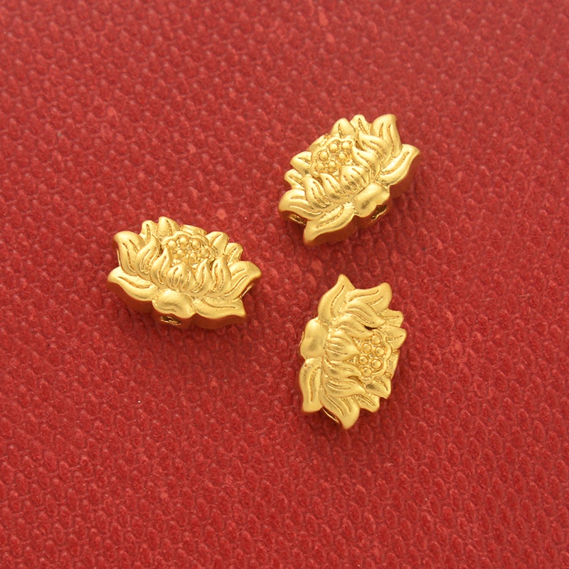 Hạt Cườm Hình Hoa Sen Màu Vàng Kim Dùng Làm Trang Sức diy