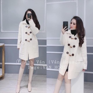 Áo khoác dạ khuy sừng hot .