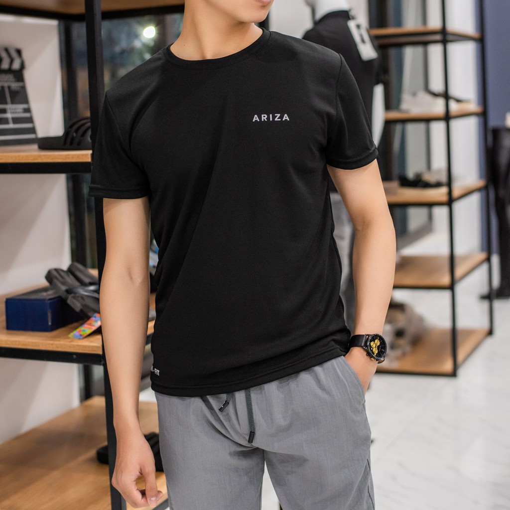 Áo Thun Nam Ariza Vải Thun Thể Thao Thoáng Khí | BigBuy360 - bigbuy360.vn