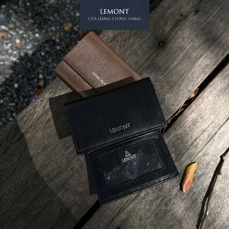 Ví nữ da bò Grace gập ba, có ngăn đựng tiền thẳng - Thiết kế chính hãng từ Lemont. (Full màu)