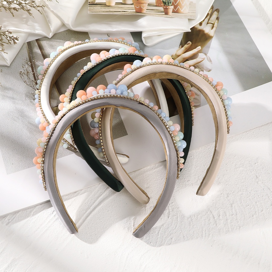 Băng Đô Cài Tóc Đính Hạt Lấp Lánh Nhiều Màu Sắc Phong Cách Hàn Quốc Cho Nữ