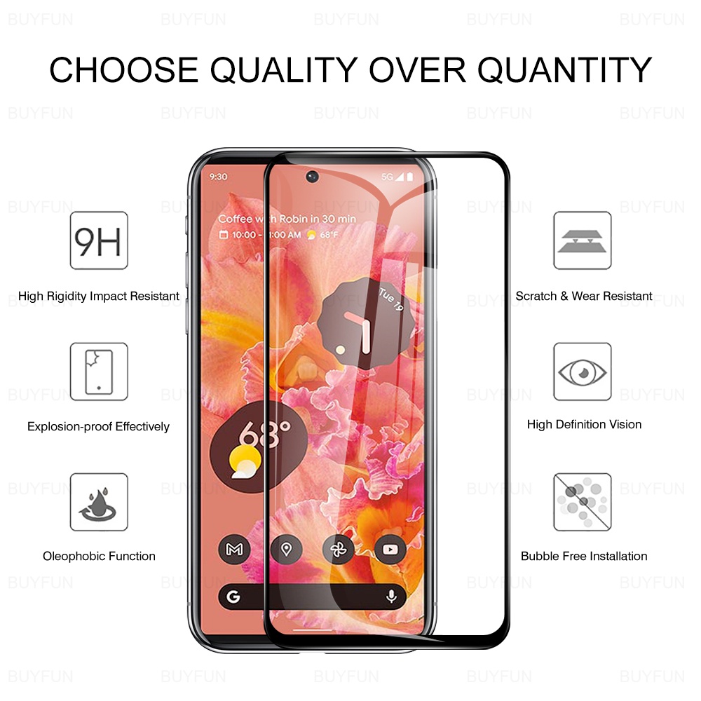 Full Cover Tempered Glass For Google Pixel 6 6Pro Pro 6.4" Screen Protector On The For Protective Film GB7N6 G9S9B16 goge Clear